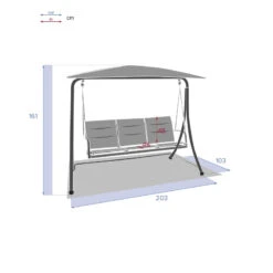 Balancelle 3 Places Ardoise Lako Hespéride -Promos Jardin Meubles Boutique balancelle 3 places ardoise lako hesperide 5