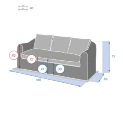 Canapé 3 Places Moorea Hespéride Terre Ombre -Promos Jardin Meubles Boutique canape 3 places moorea hesperide terre ombre 2