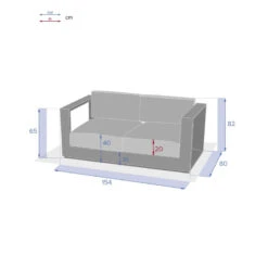 Canapé Extérieur 2 Places Allure Hespéride -Promos Jardin Meubles Boutique canape exterieur 2 places allure hesperide 2