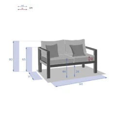 Canapé Extérieur 2 Places Evasion Tonka Hespéride 9 Canapé Extérieur 2 Places Evasion Tonka Hespéride -Promos Jardin Meubles Boutique canape exterieur 2 places evasion tonka hesperide 3