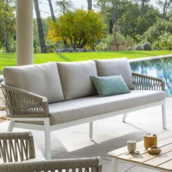 Canapé Extérieur 3 Places Oriengo Taupe Hespéride -Promos Jardin Meubles Boutique canape exterieur 3 places oriengo taupe hesperide 1