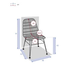 Chaise Extérieure Lambada Sésame & Graphite Hespéride -Promos Jardin Meubles Boutique chaise exterieure lambada sesame graphite hesperide 3