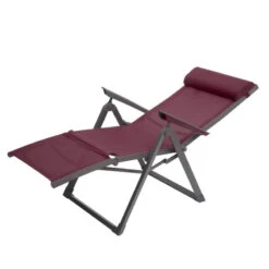Chaise Longue Decima Hespéride Bordeaux/graphite -Promos Jardin Meubles Boutique chaise long decima hesperide bordeaux 3
