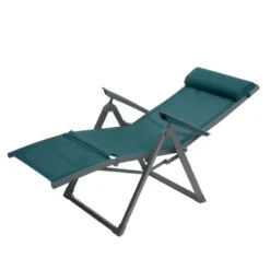 Chaise Longue Decima Hespéride Bleu Canard/graphite -Promos Jardin Meubles Boutique chaise longue decima hesperide bleu canard 1 3
