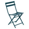 Chaise Métal Pliante Greensboro Bleu Pétrole Hespéride -Promos Jardin Meubles Boutique chaise metal pliante greensboro bleu petrole hesperide