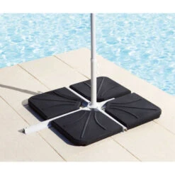 Dalle 15kg Pour Pied De Parasol En Croix Hespéride Noir -Promos Jardin Meubles Boutique dalle 15kg pour pied de parasol en croix hesperide noir 2