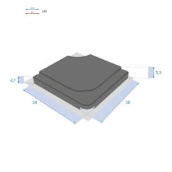 Dalle Pour Parasol 15 Kg Béton Stacio Noir Hespéride -Promos Jardin Meubles Boutique dalle pour parasol 15 kg beton stacio noir hesperide 2