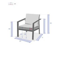 Fauteuil 1 Place Pavane Graphite Hespéride 13 Fauteuil 1 Place Pavane Graphite Hespéride -Promos Jardin Meubles Boutique fauteuil 1 place pavane graphite hesperide 5