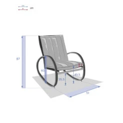 Fauteuil à Bascule Nevada Noir Graphite Hespéride -Promos Jardin Meubles Boutique fauteuil a bascule nevada noir graphite hesperide 4