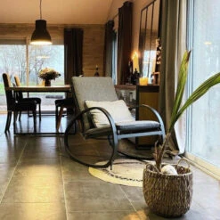 Fauteuil à Bascule Nevada Noir Graphite Hespéride -Promos Jardin Meubles Boutique fauteuil a bascule nevada noir graphite hesperide 5