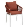 Fauteuil Oriengo Mailles Brique/blanc Hespéride -Promos Jardin Meubles Boutique fauteuil oriengo mailles brique blanc hesperide