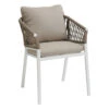 Fauteuil Oriengo Mailles Taupe/blanc Hespéride 1 Fauteuil Oriengo Mailles Taupe/blanc Hespéride -Promos Jardin Meubles Boutique fauteuil oriengo mailles taupeblanc hesperide