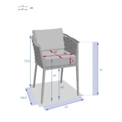 Fauteuil Repas Extérieur Embruns Mailles Hespéride -Promos Jardin Meubles Boutique fauteuil repas exterieur embruns mailles hesperide 5
