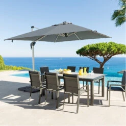 Parasol Carré Avec LEDs Equador Hespéride -Promos Jardin Meubles Boutique parasol carre avec leds equador hesperide 1