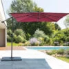 Parasol Décentré Carré Manoa Bordeaux Hespéride -Promos Jardin Meubles Boutique parasol decentre carre manoa bordeaux hesperide