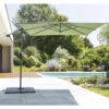 Parasol Décentré Carré Manoa Vert Olive Hespéride -Promos Jardin Meubles Boutique parasol decentre carre manoa vert olive hesperide