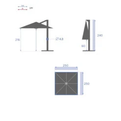 Parasol Décentré Carré Manoa Vert Olive Hespéride 10 Parasol Décentré Carré Manoa Vert Olive Hespéride -Promos Jardin Meubles Boutique parasol decentre carre manoa vert olive hesperide 3