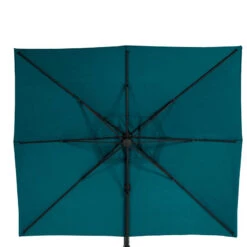 Parasol Décentré Eléa Inclinable Rectangulaire Bleu Canard Hespéride -Promos Jardin Meubles Boutique parasol decentre elea inclinable 3x4 bleu canard hesperide 2