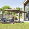 Parasol Décentré Eléa Inclinable Rectangulaire Noisette Hespéride -Promos Jardin Meubles Boutique parasol decentre elea inclinable 3x4 noisette hesperide