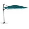 Parasol Décentré Eléa Inclinable Carré Bleu Canard Hespéride -Promos Jardin Meubles Boutique parasol decentre elea inclinable carre bleu canard hesperide