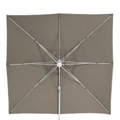 Parasol Décentré Eléa Inclinable Carré Oléfine Noisette/blanc Hespéride -Promos Jardin Meubles Boutique parasol decentre elea inclinable carre olefine noisetteblanc hesperide 2