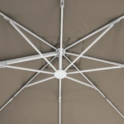 Parasol Décentré Eléa Inclinable Carré Oléfine Noisette/blanc Hespéride -Promos Jardin Meubles Boutique parasol decentre elea inclinable carre olefine noisetteblanc hesperide 5