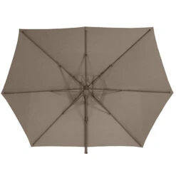 Parasol Décentré Eléa Inclinable Hexagonal Noisette Hespéride -Promos Jardin Meubles Boutique parasol decentre elea inclinable hexagonal noisette hesperide 2