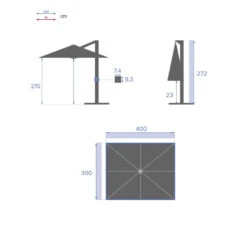 Parasol Décentré Eléa Inclinable Rectangulaire Oléfine Anthracite Hespéride 12 Parasol Décentré Eléa Inclinable Rectangulaire Oléfine Anthracite Hespéride -Promos Jardin Meubles Boutique parasol decentre elea inclinable rectangulaire olefine anthracite hesperide 3