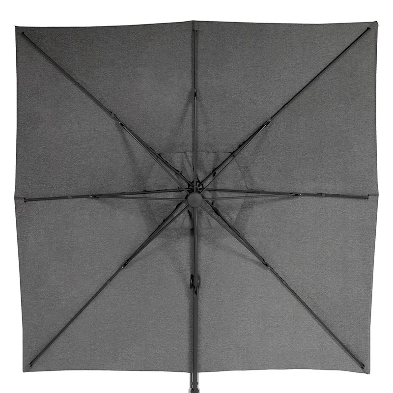 Parasol Décentré Eléa Inclinable Carré Oléfine Anthracite Hespéride 5 Parasol Décentré Eléa Inclinable Carré Oléfine Anthracite Hespéride – Image 3