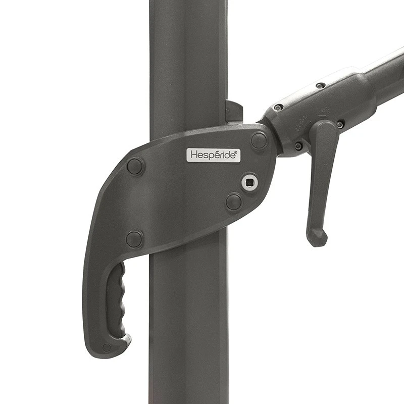 Parasol Décentré Eléa Inclinable Carré Oléfine Anthracite Hespéride 7 Parasol Décentré Eléa Inclinable Carré Oléfine Anthracite Hespéride – Image 5