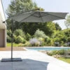 Parasol Décentré Rond Manoa Ardoise Hespéride -Promos Jardin Meubles Boutique parasol decentre rond manoa ardoise hesperide