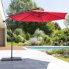 Parasol Décentré Rond Manoa Grenade Hespéride -Promos Jardin Meubles Boutique parasol decentre rond manoa grenade hesperide