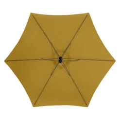 Parasol Décentré Rond Manoa Jaune Moutarde Hespéride 11 Parasol Décentré Rond Manoa Jaune Moutarde Hespéride -Promos Jardin Meubles Boutique parasol decentre rond manoa jaune moutarde hesperide 4