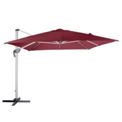 Parasol Déporté Carré Equador Bordeaux Hespéride -Promos Jardin Meubles Boutique parasol deporte carre equador bordeaux hesperide 1