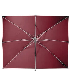Parasol Déporté Rectangulaire Equador Bordeaux Hespéride -Promos Jardin Meubles Boutique parasol deporte rectangulaire equador bordeaux hesperide 4