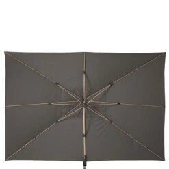 Parasol Déporté Rectangulaire Soly Honey Et Charbon Hespéride -Promos Jardin Meubles Boutique parasol deporte rectangulaire soly honey et charbon hesperide 2