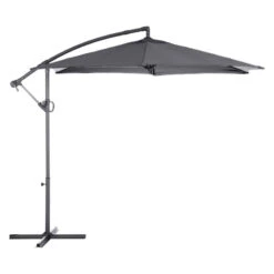 Parasol Déporté Rond Janeiro Ardoise Hespéride -Promos Jardin Meubles Boutique parasol deporte rond janeiro ardoise hesperide 1