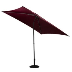 Parasol Droit Carré 2,5x2,5m Soya Bordeaux Hespéride -Promos Jardin Meubles Boutique parasol droit carre 25x25m soya bordeaux hesperide 2