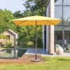 Parasol Droit Carré 2,5x2,5m Soya Jaune Moutarde Hespéride -Promos Jardin Meubles Boutique parasol droit carre 25x25m soya jaune moutarde hesperide