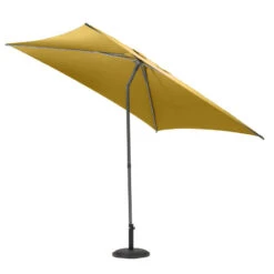 Parasol Droit Carré 2,5x2,5m Soya Jaune Moutarde Hespéride -Promos Jardin Meubles Boutique parasol droit carre 25x25m soya jaune moutarde hesperide 2