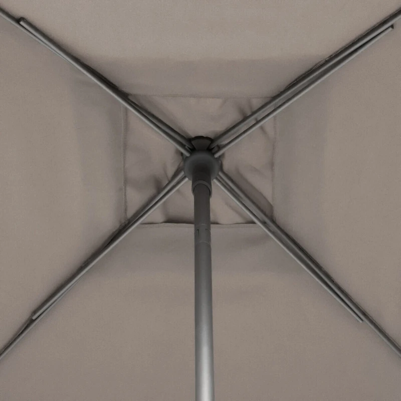 Parasol Droit Carré 2,5x2,5m Soya Taupe Hespéride 7 Parasol Droit Carré 2,5x2,5m Soya Taupe Hespéride – Image 5