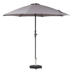 Parasol Droit Rond 2,7m Sisko Ardoise Hespéride -Promos Jardin Meubles Boutique parasol droit rond 27m sisko ardoise hesperide 1 1