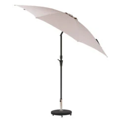 Parasol Droit Rond 2,7m Sisko Taupe Hespéride -Promos Jardin Meubles Boutique parasol droit rond 27m sisko taupe hesperide 2