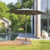 Parasol Droit Rond 2,7m Soya Ardoise Hespéride 2 Parasol Droit Rond 2,7m Soya Ardoise Hespéride -Promos Jardin Meubles Boutique parasol droit rond 27m soya ardoise hesperide