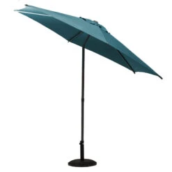 Parasol Droit Rond 2,7m Soya Bleu Canard Hespéride -Promos Jardin Meubles Boutique parasol droit rond 27m soya bleu canard hesperide 2