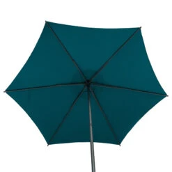 Parasol Droit Rond 2,7m Soya Bleu Canard Hespéride -Promos Jardin Meubles Boutique parasol droit rond 27m soya bleu canard hesperide 4
