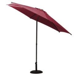 Parasol Droit Rond 2,7m Soya Bordeaux Hespéride -Promos Jardin Meubles Boutique parasol droit rond 27m soya bordeaux hesperide 2