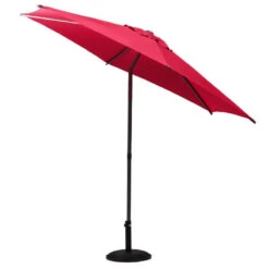 Parasol Droit Rond 2,7m Soya Grenade Hespéride -Promos Jardin Meubles Boutique parasol droit rond 27m soya grenade hesperide 2