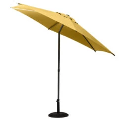 Parasol Droit Rond 2,7m Soya Jaune Moutarde Hespéride 11 Parasol Droit Rond 2,7m Soya Jaune Moutarde Hespéride -Promos Jardin Meubles Boutique parasol droit rond 27m soya jaune moutarde hesperide 2