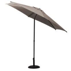 Parasol Droit Rond 2,7m Soya Taupe Hespéride 11 Parasol Droit Rond 2,7m Soya Taupe Hespéride -Promos Jardin Meubles Boutique parasol droit rond 27m soya taupe hesperide 2